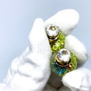 NWT Super Unique Fun Gold Plated CZ bubble earrings new. Never worn